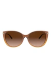 Tiffany & Co 57mm Gradient Cat Eye Sunglasses In Opal Camel