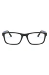 Polo Ralph Lauren Ralph Lauren 55mm Rectangular Optical Glasses In Black