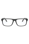 Polo Ralph Lauren 56mm Rectangular Optical Glasses In Transparent Grey