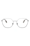 Burberry 54mm Round Optical Glasses In Silver