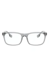 Burberry 55mm Icon Stripe Detail Square Optical Glasses In Grey