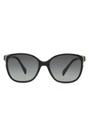 Prada 55mm Square Sunglasses In Black