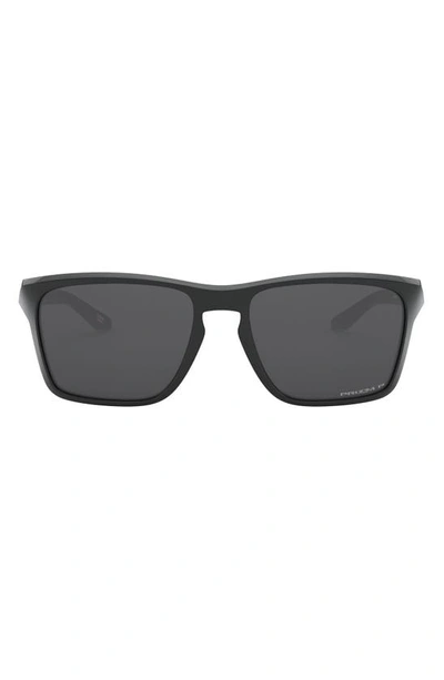 Oakley Sylas 58mm Prizm Polarized Sunglasses In Rubber Black