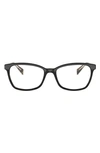 Ray Ban 52mm Square Optical Glasses In Brown Havana