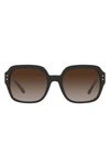 Tory Burch 56mm Round Sunglasses In Gold Black
