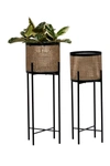 Willow Row Perforated Metal Glam Planter In Gold
