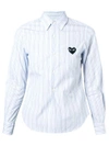Comme Des Garçons Play Comme Des Garcons Play Broad Stripe Cotton Button Down In Blue