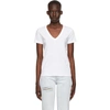 Rag & Bone The Garment Dye V-neck Cotton T-shirt In White