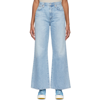 CITIZENS OF HUMANITY BLUE ROSANNA WIDE LEG JEANS