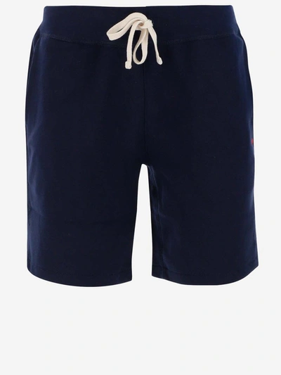 Polo Ralph Lauren Logo Embroidered Drawstring Shorts In Navy