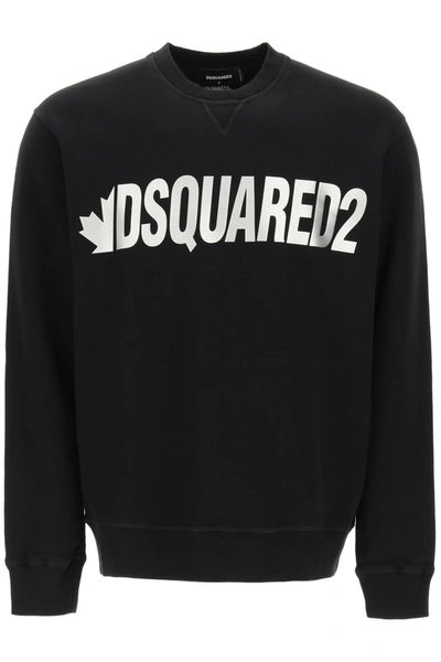 Dsquared2 Metal Logo Crewneck Sweatshirt In Multi-colored