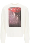 Off-white Off White Caravaggio Arrows-motif Printed Sweatshirt In White White