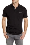 Ted Baker Tortila Slim Fit Tipped Pocket Polo In Black