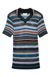 WALES BONNER JOSE OPENWORK KNIT POLO,MS21KN01-KNW01-999