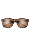 Smith Emerge 60mm Chromapop™ Polarized Rectangular Sunglasses In Tortoise/ Polarized Brown