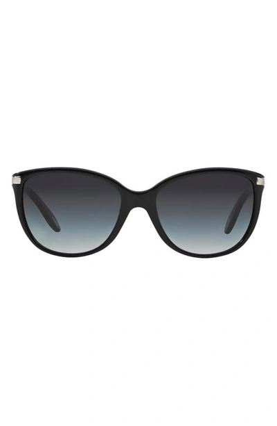 Ralph Lauren 57mm Cat Eye Sunglasses In Black