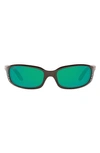 Costa Del Mar 59mm Polarized Wraparound Sunglasses In Shiny Gunmetal
