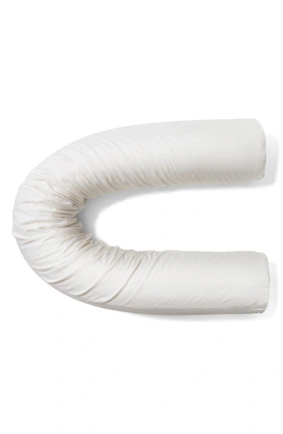 Coyuchi Organic Latex Molded Body Pillow In Alpine White