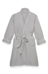 Boll & Branch Waffle Robe In Pewter/stone