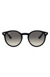 Ray Ban Junior 44mm Round Sunglasses In Black