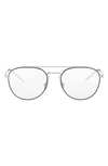 Ray Ban Unisex 55mm Aviator Optical Glasses In Black Silver