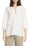 Vince Poet Sleeve Blouse In Off White