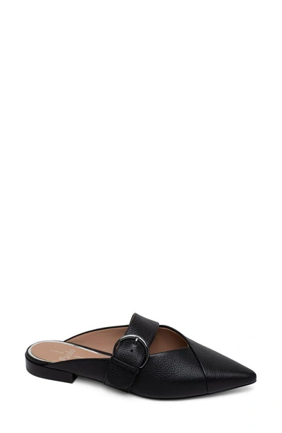 Linea Paolo Athea Pointed Toe Mule In Black Nappa Leather