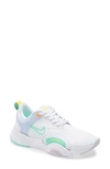 Nike Women's Superrep Go 2 Low Top Sneakers In White/green Glow/infinite Lilac