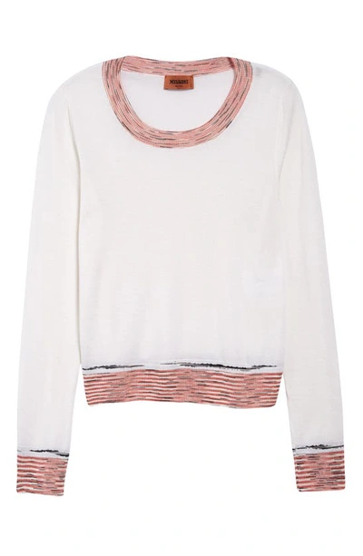 Missoni Contrast Detail Jersey Sweater In White