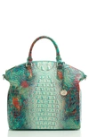 Brahmin Large Duxbury Croc Embossed Leather Satchel In Dream