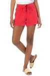 Kut From The Kloth Elastic Waist Shorts In Red