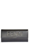 FENDI LOGO DEBOSSED LEATHER CONTINENTAL WALLET,8M0251-AAYZ