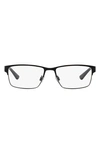 Polo Ralph Lauren 54mm Rectangular Optical Glasses In Brown