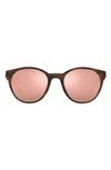 Oakley Spindrift 52mm Prizm™ Mirrored Round Sunglasses In Brown Tort
