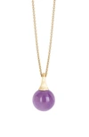 MARCO BICEGO AFRICA BOULE 18K YELLOW GOLD AMETHYST PENDANT NECKLACE,CB2493 AT01 Y