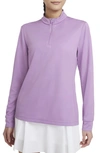 Nike Uv Victory Dri-fit Half Zip Golf Pullover In Violet Shock/ White