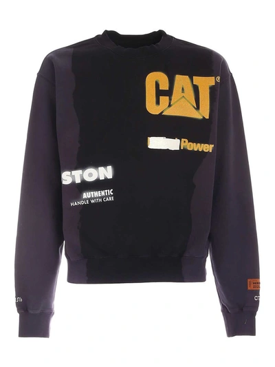 Heron Preston X Caterpillar Logo-print Sweatshirt In Black
