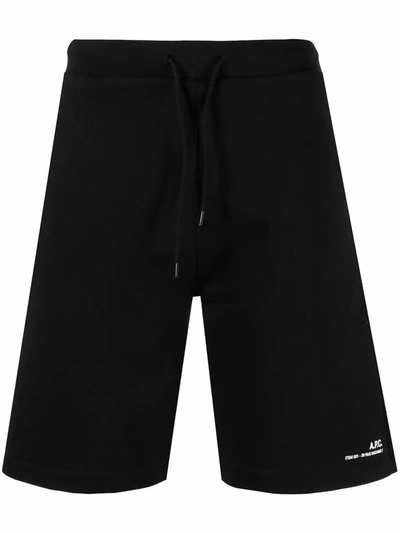 A.p.c. Item Drawstring-waist Shorts In Black