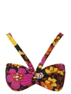 SAINT LAURENT SAINT LAURENT FLORAL PRINT BIKINI TOP