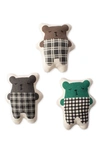 FRINGE STUDIO SET OF 3 BEARS DOG TOY,521011