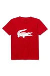 Lacoste Boys' Crocodile Logo Graphic Tee - Little Kid, Big Kid In Red/white