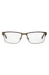 Polo Ralph Lauren 54mm Rectangular Optical Glasses In Brown