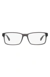 Polo Ralph Lauren 58mm Rectangular Optical Glasses In Black Crystal