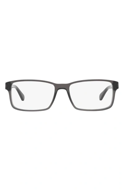 Polo Ralph Lauren 58mm Rectangular Optical Glasses In Black Crystal