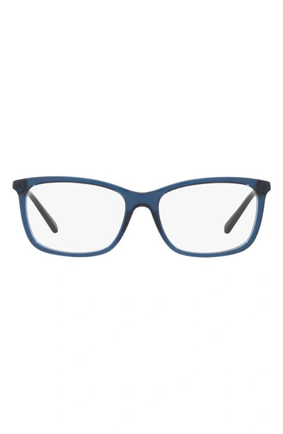 Michael Kors 52mm Square Optical Glasses In Navy