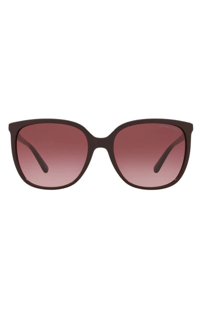 Michael Kors 57mm Gradient Cat Eye Sunglasses In Cordovan