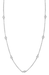 Effy 14k White Gold Diamond Bezel Station Chain Necklace In White