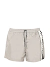 BALMAIN BALMAIN LOGO PRINT DRAWSTRING SWIM SHORTS