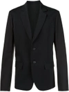 AGANOVICH AGANOVICH TWO BUTTON BLAZER - BLACK,JK05SATMAT11575711