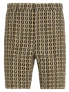 FENDI FENDI FF MOTIF WOVEN BERMUDA SHORTS